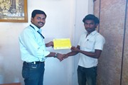 Mr. PANNEERSELVAM CAD CAM MANAGER ISSUING CERTIFICATE TO THE CANDIDATE TRAINED THROUGH MoRD SCHEME
