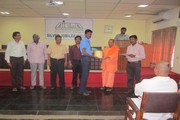 Course completion certificate issued to the candidate by Mr. Sathyagnananda Secretary Sri Ramakrishna Mission in the presence of Mr. Shanmugam C.E.O, Mr. Sai Sathyakumar Chairman Aiema Technology Centre,  Mr. Venu Secretary Aiema Technology Centre